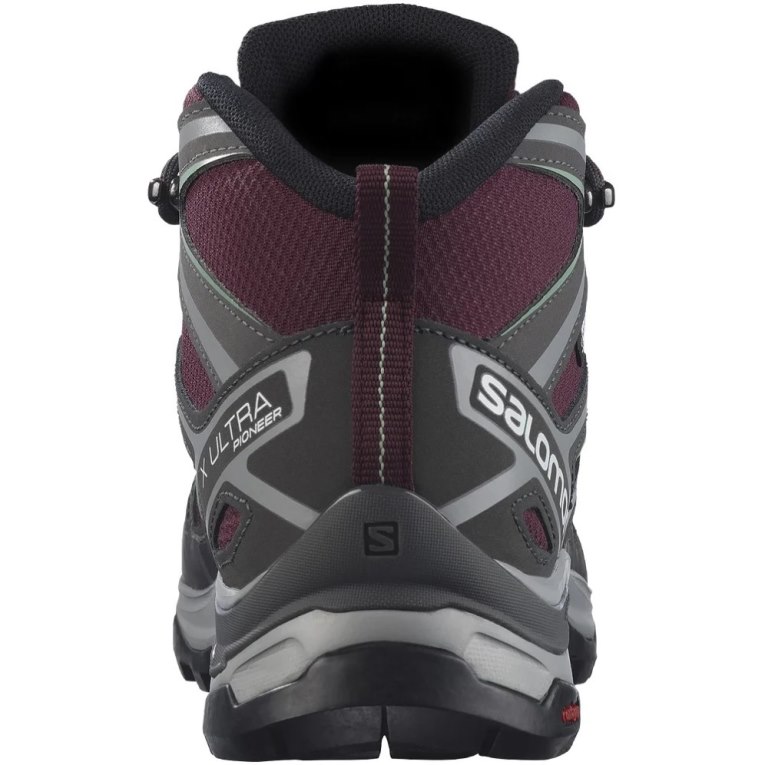 Burgundy / Dark Grey Salomon X Ultra Pioneer Mid CSWP Women's Hiking Boots | PH 87453T